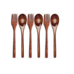 Ensemble de couverts jetables en bois naturel, directement de l'usine - Vaisselle décorative écologique, logo personnalisé, exportateur en gros - Product Image 6