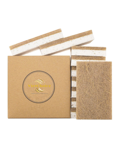 Éponge de cuisine rectangulaire VietChoice 100% naturelle en fibre de coco, écologique, biodégradable, légère, surface de récurage - Product Image 6