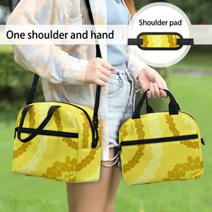 Sac de pique-nique isotherme pour femme, motif Hawaïen Puakenikeni, personnalisable sur demande, sac à bento fonctionnel et original pour femme - Product Image 4