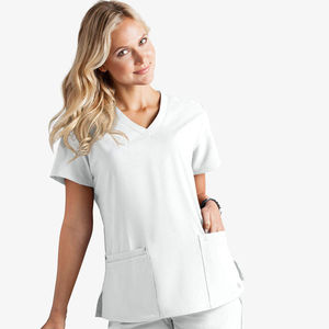 High Quality <b>Doctor</b> Medical Nursing Hospital Uniform <b>Set</b> Soft Fabric Elastic Scrubs Wholesale Supply - Product Image 2