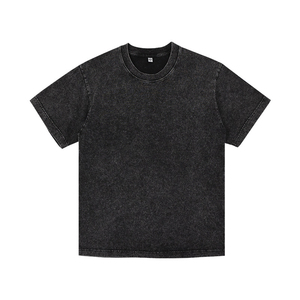 Camiseta Oversize de Algodón 100% Lavado al Ácido al por Mayor, 240GSM, de Alto Gramaje para Hombre, con Logotipo Personalizado, Camiseta Vintage Lisa - Product Image 3