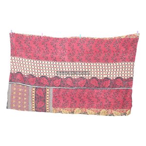 Vintage Kantha <b>Quilts</b> Indian Reversible Hand Stitched Heavy <b>Throw</b> Old Sari Blanket Patch Work Heavy 3 To 5 Layers Kantha <b>Quilt</b> - Product Image 6