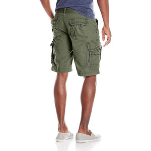 Pantalones Cortos Cargo de Cintura Media con Botones, Estilo Bermuda Casual con Bolsillos, Tela de Lona 100% Algodón - Product Image 2