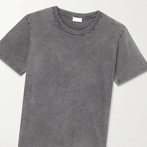 T-shirt Homme Délavé à l'Acide Prix de Gros 100% Coton Streetwear Hip Hop Personnalisable avec Logo T-shirt Vintage Oversize - Product Image 6