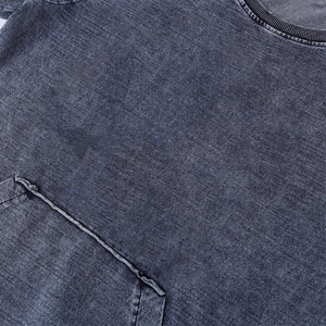 Sweat-shirt en jean col rond SGRho de haute qualité pour femmes, broderie lettres grecques personnalisées, tenue universitaire - Product Image 3