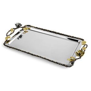 Bandejas Metálicas de Excelente Diseño, Tamaño y Forma Personalizados, Bandeja Plateada para Servir Alimentos, Ideal para Hoteles y Bodas - Product Image 4