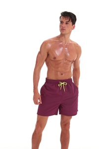Pantalones cortos de playa personalizados para hombre, bañadores lisos de tela de secado rápido, 100% nailon, venta al por mayor - Product Image 5