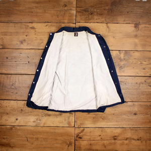 Chaqueta Bomber de Satén de Alta Calidad, Estilo Deportivo Vintage, Chaqueta Deportiva Sportsmaster, Talla M, Azul Universitario de los 80 - Product Image 3