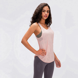Débardeur court basique de haute qualité pour femme, dos nageur, sans manches, col rond, uni, pour le fitness et la gym - Product Image 3