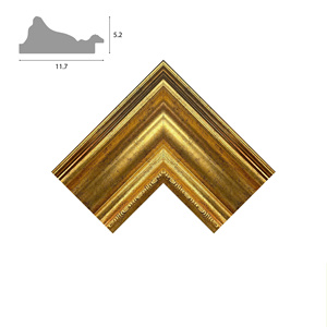 Moldura de Poliestireno PS Estilo Ornamentado para Marcos de Fotos, Decoración Floral Dorada, OEM, Personalizado, Venta al por Mayor de Fábrica - Product Image 4