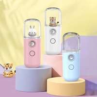 Produits de dropshipping 2026 – Mini humidificateur facial portable USB rechargeable, vaporisateur facial à brume, diffuseur de vapeur, motif dessin animé