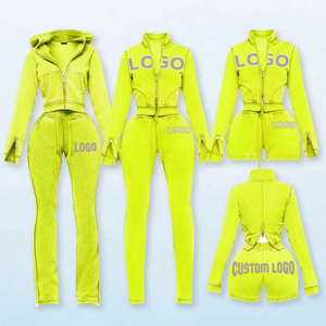 Two Piece <b>Set</b> Women Acid Wash Jacket Pants <b>Set</b> Women's <b>Sets</b> Bodycon Matching <b>Set</b> Streetwear for Custom Logo OEM - Product Image 4