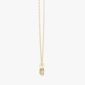 Indian Supplier Luxury Yellow Gold Emerald Cut Diamond Pendant <b>Necklace</b> Adjustable Chain for Women Fine Jewelry Available - Product Image 2