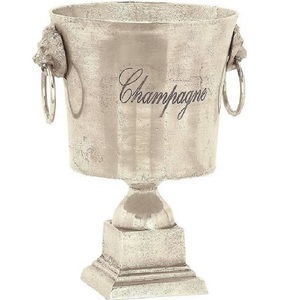Refroidisseur à vin et porte-bouteilles de bière de style moderne et traditionnel, de forme ovale, en aluminium, design antique - Product Image 5