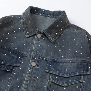 Chaqueta Vaquera Fazn al por Mayor para Hombre, de Alta Calidad, Estilo Casual, con Pedrería - Product Image 3