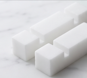 Repose-cuillère en céramique à motif marbre blanc, support rectangulaire pour couverts, pour utilisation sur table de cuisine - Product Image 3