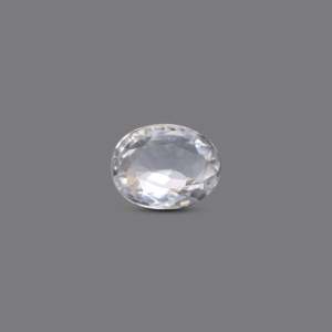 Loose 3.1 Carat White Zircon Gemstone for Fine Jewelry Lab Created 6mm Height - Product Image 1