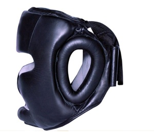 Casco de Boxeo de Cuero PU de Alta Calidad, Protector de Cabeza Personalizable para Entrenamiento, Equipo de Lucha OEM de Fábrica, Protección de Cabeza Ajustable - Product Image 6