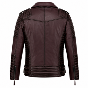 Chaqueta de Lona y Cuero Genuino para Hombre, con Cierre, Color Sólido, Estilo Invernal, Duradera, Ecológica y Transpirable, Venta al Por Mayor - Product Image 2