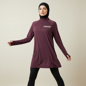 Chemise à manches longues pour femmes, modeste, avec trous pour les pouces, tendance, confortable, respirante, séchage rapide, UPF50+, écologique, pour les modes de vie actifs - Product Image 1