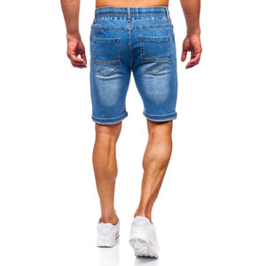 Wholesale New High Quality Eco-Friendly Summer Denim Shorts Men Plus Size High Stretch Sports Casual Hip Hop Straight Snow Wash - Product Image 4