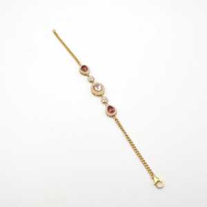 <b>Charming</b> Pink Garnet Pear Bracelet 5x7 Elegant Womens Choice Gemstone Fashion Jewelry Party Wear Choice - Product Image 4