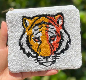 Monedero con cuentas, mini cierre de cremallera, hecho a mano, patrón de mariposa, estilo creativo unisex - Product Image 2