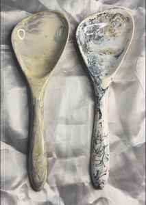 Ensemble de saladiers en résine faits à la main, cuillère et fourchette, écologiques, lavables au lave-vaisselle, effet marbre, pour la maison et la cuisine, TAQI CRAFT INTERNATIONAL - Product Image 3