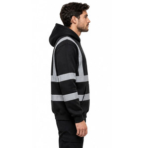 Sweat-shirt à capuche de sécurité haute visibilité en polyester grande taille pour l'hiver, modèle 2026-27, vente en gros - Product Image 5