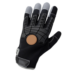 Premium <b>Synthetic</b> <b>Leather</b> Amara Palm Aramid Fiber Inner Liner Hot Rod Style Performance Mechanics Safety Gloves - Product Image 4