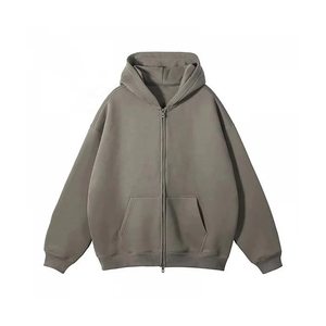 Sudadera con Capucha Oversize de Alta Calidad, Estilo Urbano, Personalizable, para Hombre, Venta al Por Mayor, con Dos Bolsillos, Color Gris - Product Image 5