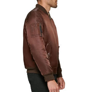 Hot Sale Winter Warm Men's Bomber <b>Canvas</b> Jacket Solid Zipper Stand Collar Low MOQ 2026 Latest Model - Product Image 5