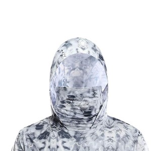 Custom Heat-Transfer Printed Front UV UPF50+ Waterproof Breathable <b>Moisture</b> <b>Wicking</b> Sun <b>Shirt</b> Polyester Hooded Long Sleeve - Product Image 2