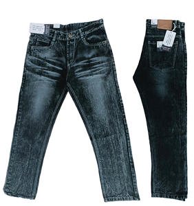 กางเกงยีนส์เดนิมผู้ชายแบบทอลายก้างปลา ย้อมเส้นด้าย ระบายอากาศได้ดี เป็นมิตรกับสิ่งแวดล้อม ลุควินเทจสีซีด ทนทาน คุณภาพส่งออก ขายส่ง - Product Image 3