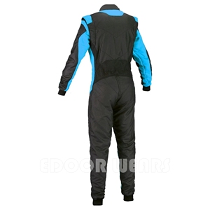 Customizable Two-Layer Black/Blue Edoor Wear Racing <b>Suit</b> Kart Go-Kart One-Piece Design Lining Outdoor Use Wholesale - Product Image 5