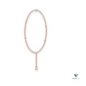 Collier pendentif en or rose 22,98 CT avec diamant de laboratoire en forme de poire, en or massif 14 carats - Product Image 2