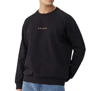 เสื้อสเวตเชิ้ตคอกลมสีส้มสำหรับผู้ชาย ผ้าฝ้าย 100% แขนเสื้อแบบแร็กแลน ทรงปกติ สวมใส่สบายๆ ในฤดูใบไม้ร่วง - Product Image 1
