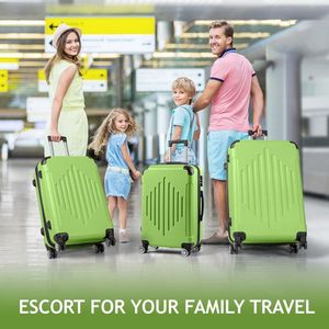 Valigia Trolley in Alluminio Verde Matcha 3-in-1 con Strisce Diamantate, Accessorio da Viaggio alla Moda con Chiusura a Cerniera - Product Image 2