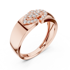 Rose Gold Diamond <b>Ring</b> <b>for</b> <b>Men</b>, Luxury lab grown diamond Statement Band, Modern Protective Jewelry Gift Design - Product Image 4