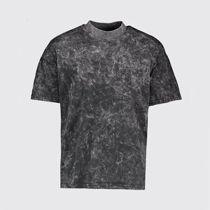 Camiseta personalizada ONEAPEX INTERNATIONAL de algodón 100% de alto gramaje con lavado ácido para hombre, estilo urbano, corte holgado, cuello redondo. - Product Image 6