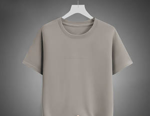 Camiseta de Manga Corta Blanca de Seda de Leche de 180g, Personalizada OEM, Estilo Holgado Informal para Hombre, No Transparente - Product Image 3