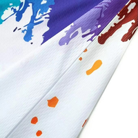 Chemise en jersey de polyester à manches longues pour homme, imprimée par sublimation avec des éclaboussures de peinture arc-en-ciel, séchage rapide, à porter toute l'année
