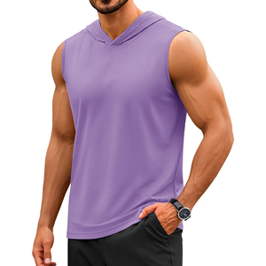 Débardeur à capuche respirant personnalisé pour homme à prix abordable – Idéal pour la musculation, le fitness et l'entraînement en salle de sport (OEM) - Product Image 3