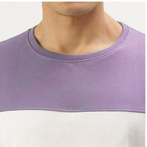 เสื้อฮู้ดผู้ชายแบบไม่มีฮู้ด คอวี แขนยาว ผ้าฝ้ายฟลีซ สีตัดต่อ สำหรับผู้ชาย - Product Image 3