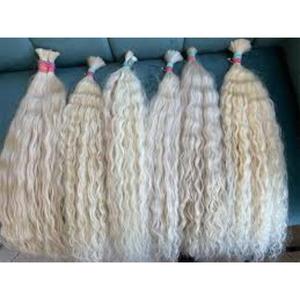 ผมต่อแบบคลิปหนีบสีบลอนด์ขาว ยาว คุณภาพพรีเมียม ผมแท้แบบหยิก ใช้งานง่ายสำหรับผู้หญิงในงานปาร์ตี้และชีวิตประจำวัน - Product Image 1