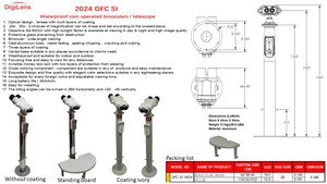 Jumelles étanches à monnayeur 20x-30x avec objectif 80mm et capacité de 3600 pièces de monnaie pour la distribution de billets - Product Image 4
