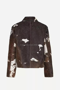 Chaqueta de motorista de piel de vaca auténtica para hombre, chaqueta de motociclista de ajuste Regular de Color marrón, chaquetas de cuero a prueba de viento para invierno Unisex para hombre - Product Image 2