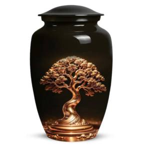 Urnes métalliques Zen en pierres empilées pour cendres, urnes commémoratives paisibles pour adultes, urnes funéraires apaisantes et décoratives en métal - Product Image 2