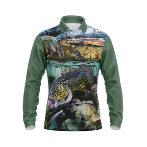 เสื้อตกปลาแขนยาวผู้ชาย UPF50 ป้องกันรังสียูวี แห้งเร็ว ต้านเชื้อแบคทีเรีย ผ้ายืดสแปนเด็กซ์/โพลีเอสเตอร์ ระบายอากาศได้ดี ปรับแต่งได้ เหมาะสำหรับงานต่างๆ - Product Image 3