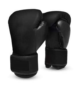 Guantes de Boxeo de Piel Sintética PU Impermeables con Logotipo Personalizado, con Cierre de Velcro y Cordones, para Entrenamiento de Sparring de Muay Thai para Adultos, 10oz 16oz - Product Image 3